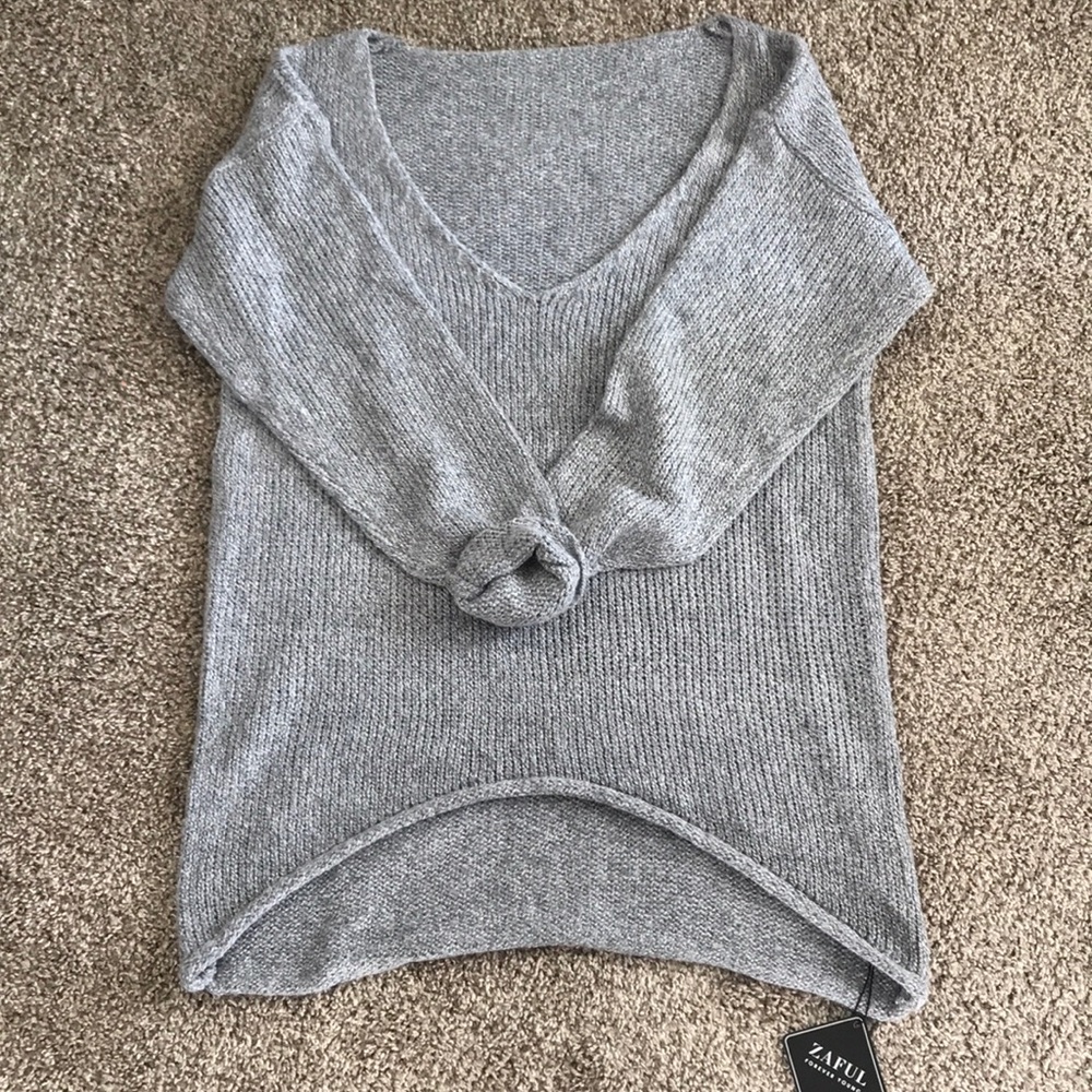 Zaful Grey Sweater
